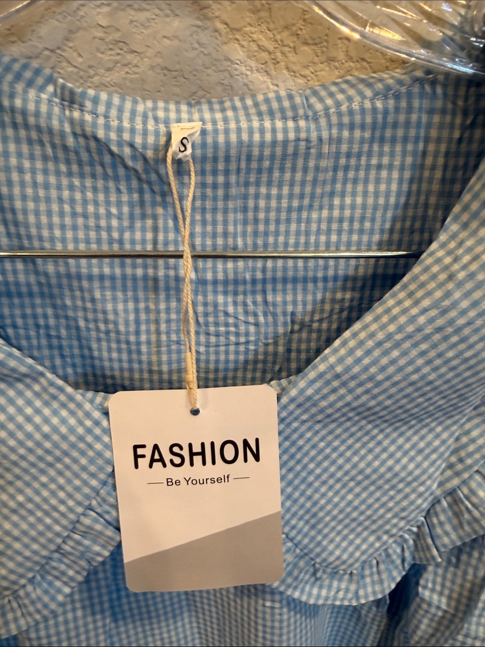 GINGHAM PLAID BABYDOLL MINI DRESS (MULTIPLE COLORS/SIZES) - Picture 7 of 11